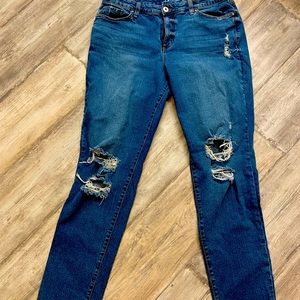 Women’s INC Boyfriend Curvy Fit Distressed Size 12